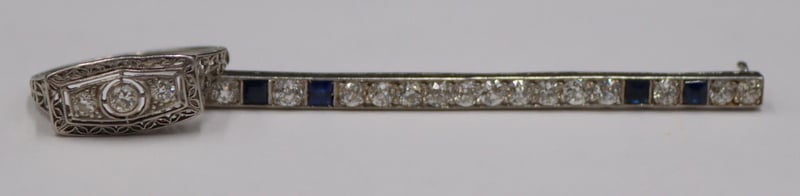 JEWELRY. ANTIQUE PLATINUM AND