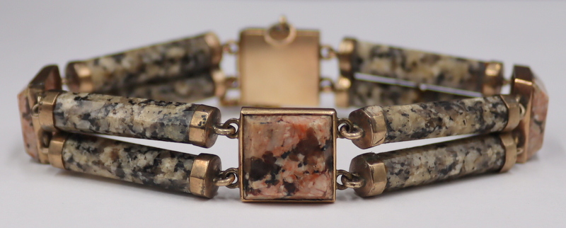 JEWELRY. ANTIQUE POLISHED HARDSTONE