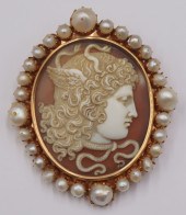 JEWELRY. ANTIQUE RUSSIAN 14KT