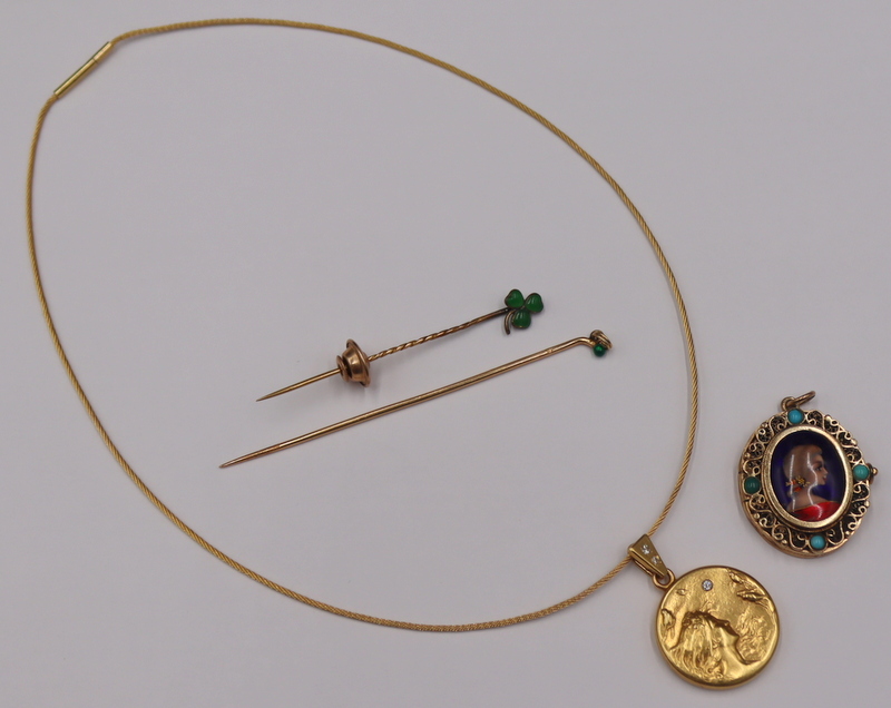 JEWELRY. ANTIQUE/VINTAGE 14KT AND