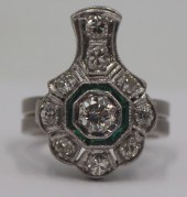 JEWELRY. ART DECO PLATINUM 14K