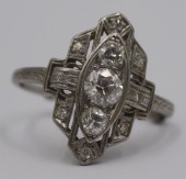 JEWELRY. ART DECO PLATINUM AND