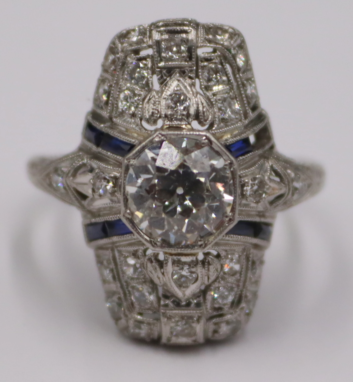 JEWELRY. ART DECO PLATINUM, DIAMOND