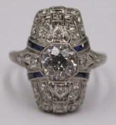JEWELRY. ART DECO PLATINUM, DI