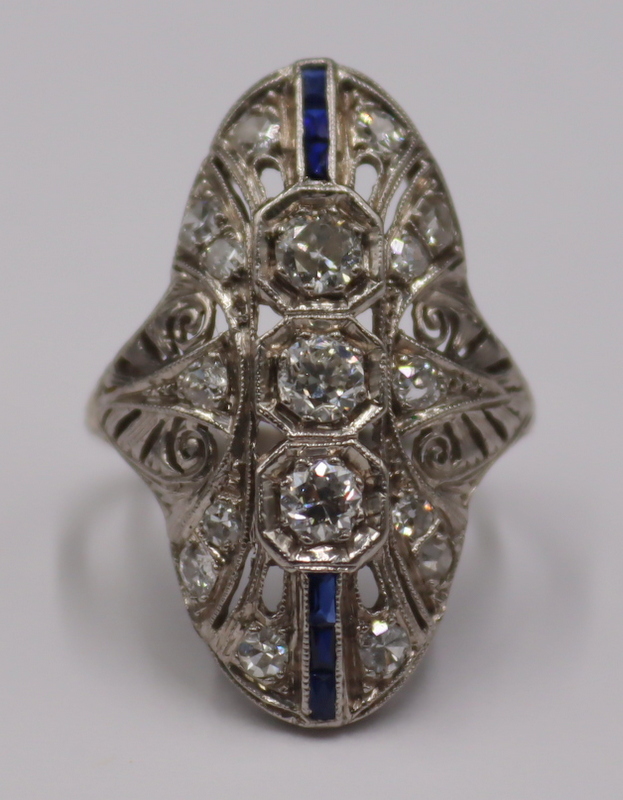 JEWELRY. ART DECO PLATINUM, DIAMOND