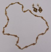 JEWELRY. ART NOUVEAU 14KT GOLD