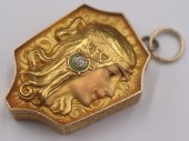 JEWELRY. ART NOUVEAU 14KT GOLD