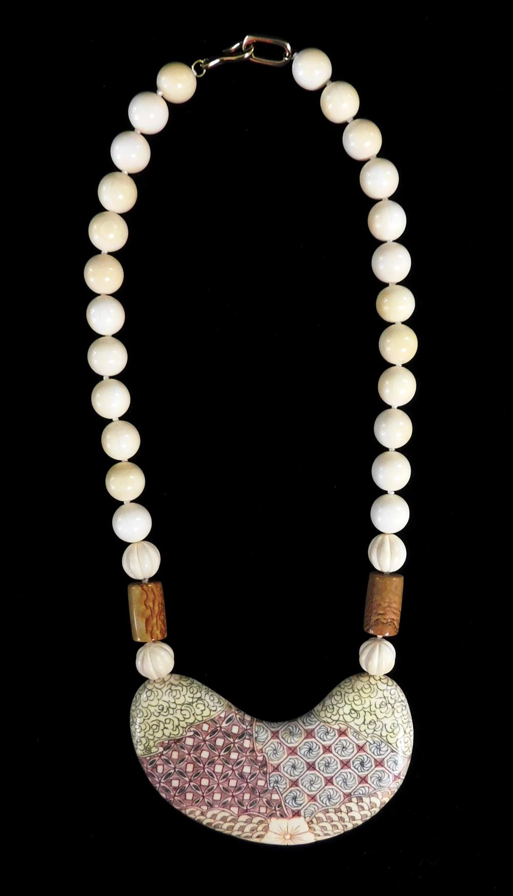 JEWELRY: ASIAN MOTIF, IVORY OR