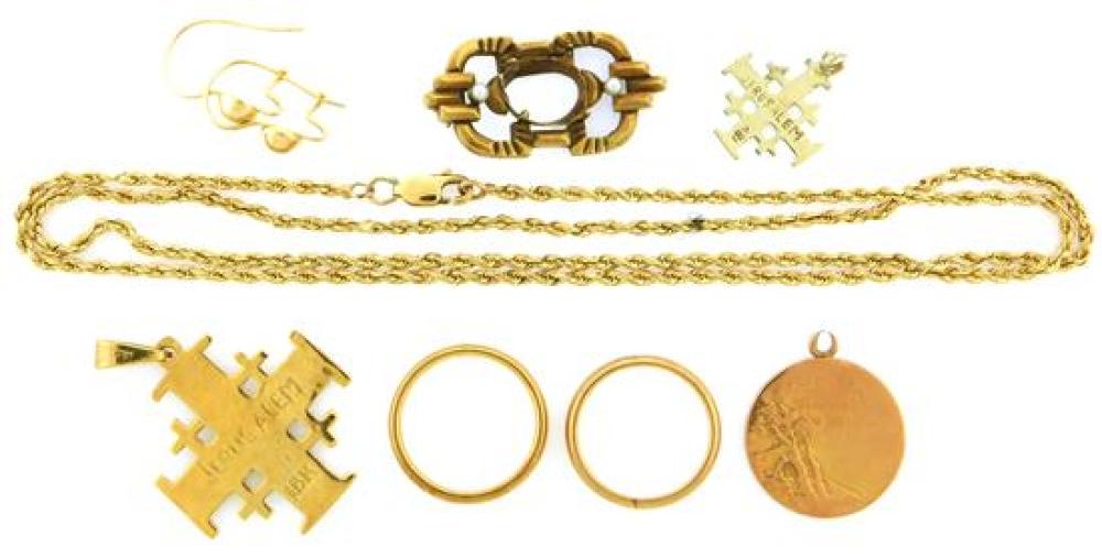 JEWELRY: ASSORTED 14K AND 18K
