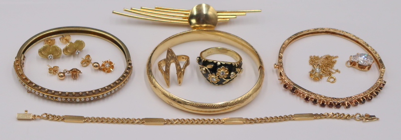 JEWELRY. ASSORTED 14KT GOLD