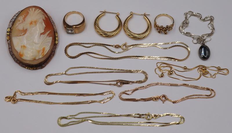 JEWELRY. ASSORTED 14KT GOLD JEWELRY