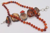 JEWELRY. ASSORTED AMBER JEWELR