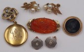 JEWELRY. ASSORTED ANTIQUE AND