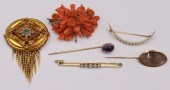 JEWELRY. ASSORTED ANTIQUE & VI