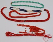 JEWELRY. ASSORTED BEADED NECKL