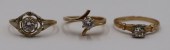JEWELRY. ASSORTED DIAMOND RING