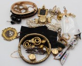 JEWELRY. ASSORTED GOLD AND COS