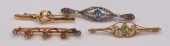 JEWELRY. ASSORTED GOLD BROOCH