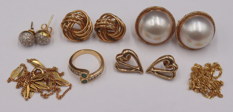 JEWELRY. ASSORTED GOLD JEWELRY