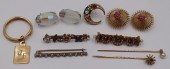 JEWELRY. ASSORTED GOLD JEWELRY