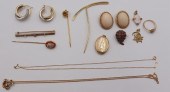 JEWELRY. ASSORTED GOLD JEWELRY