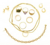 JEWELRY: ASSORTED GOLD, TEN PI