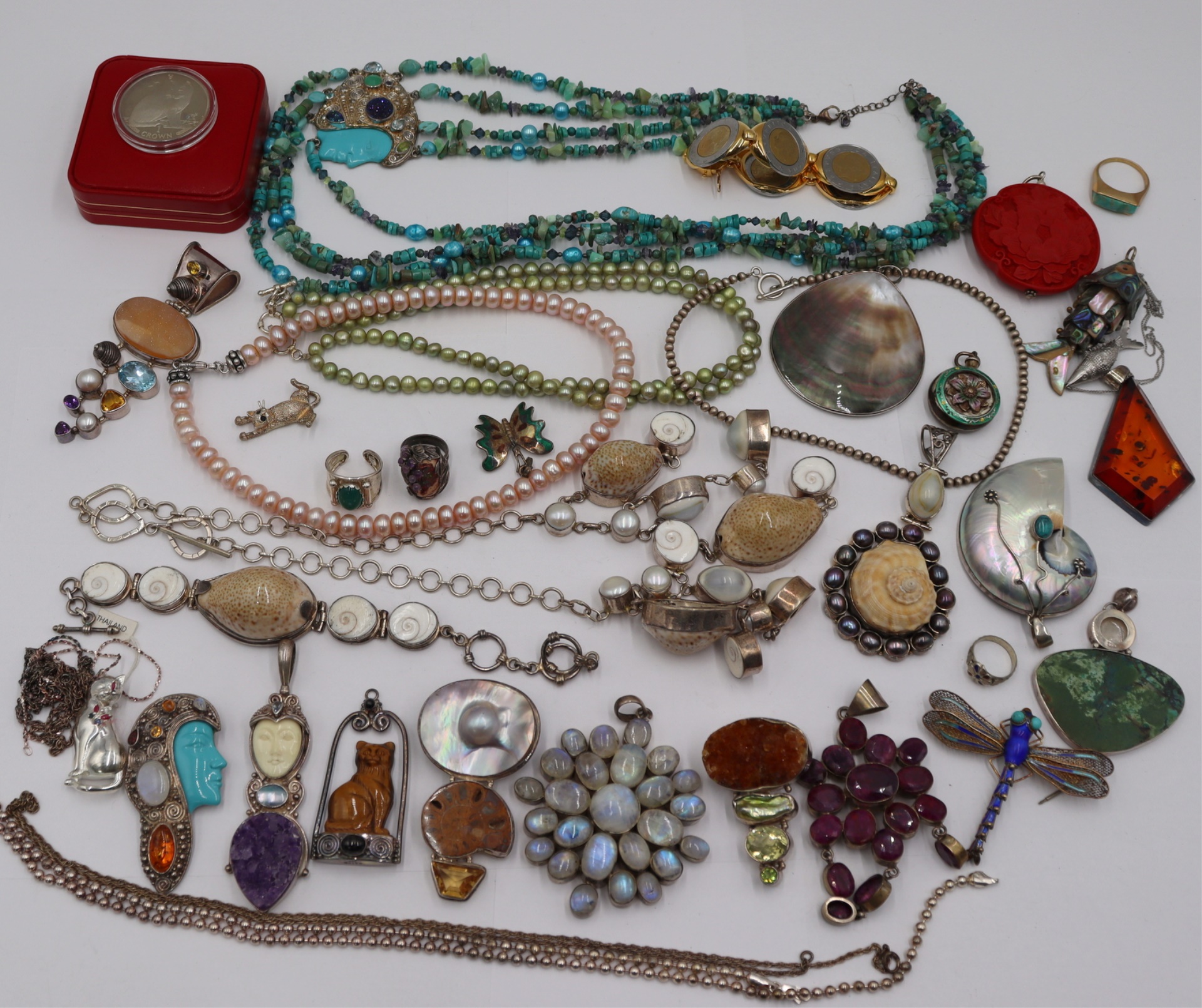 JEWELRY. ASSORTED GROUPING OF