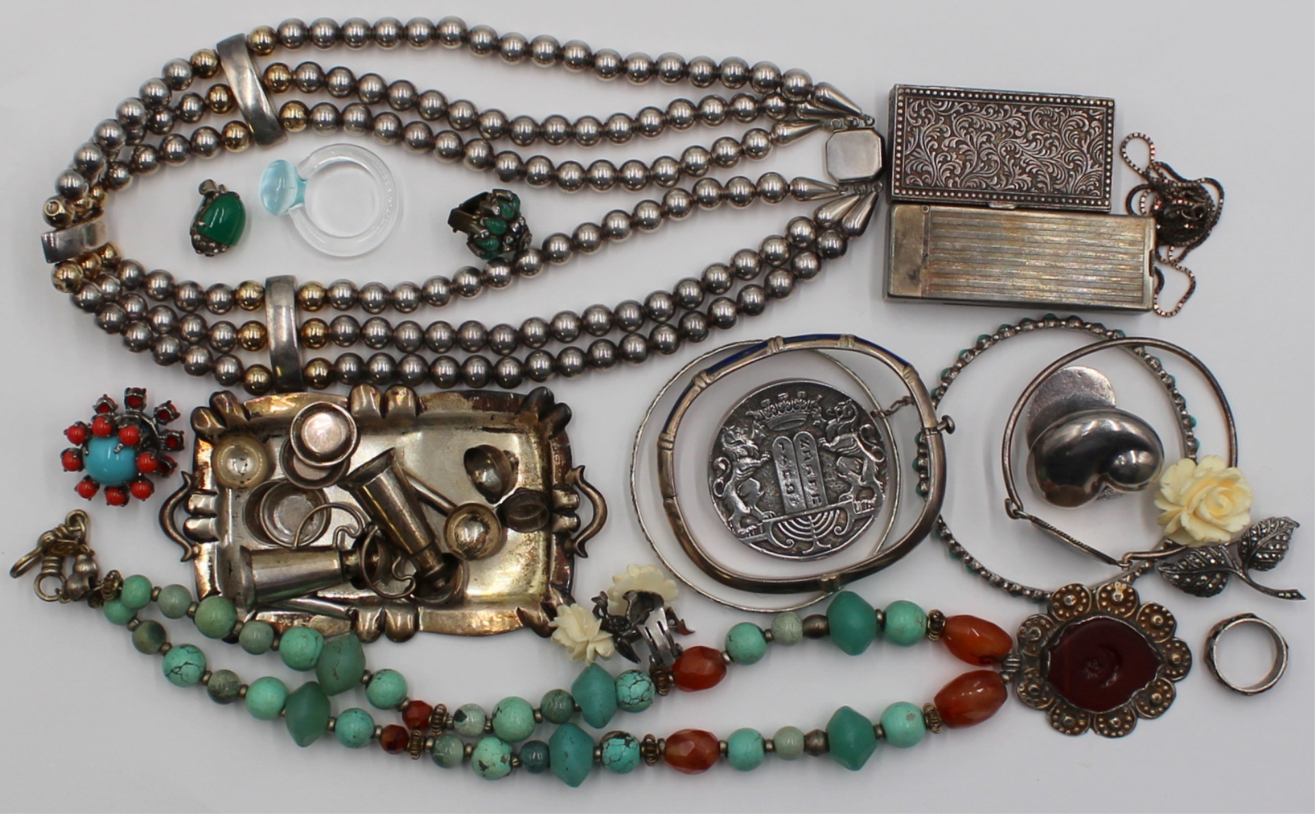 JEWELRY. ASSORTED GROUPING OF