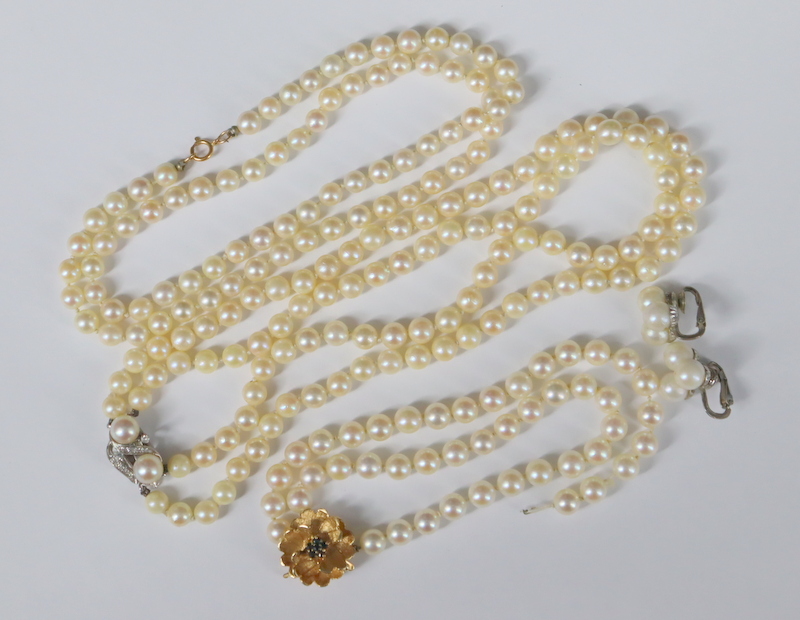 JEWELRY. ASSORTED PEARL AND GOLD