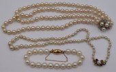 JEWELRY. ASSORTED PEARL JEWELR