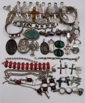 JEWELRY. ASSORTED STERLING, SI