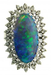 JEWELRY: BLACK CRYSTAL OPAL &