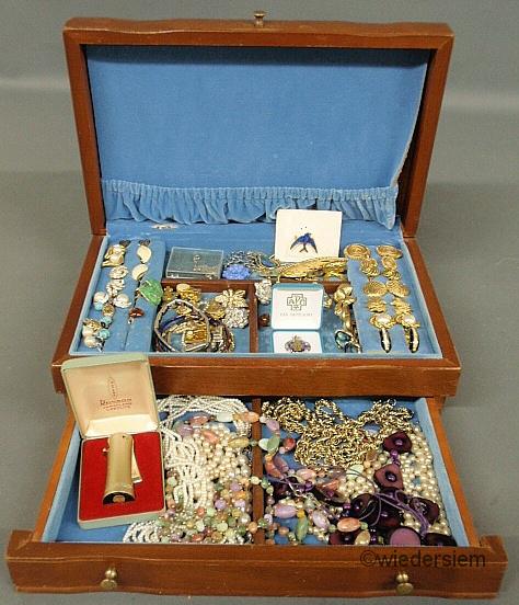 Jewelry box with costume jewelry