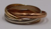 JEWELRY. CARTIER TRI-COLOR 18K