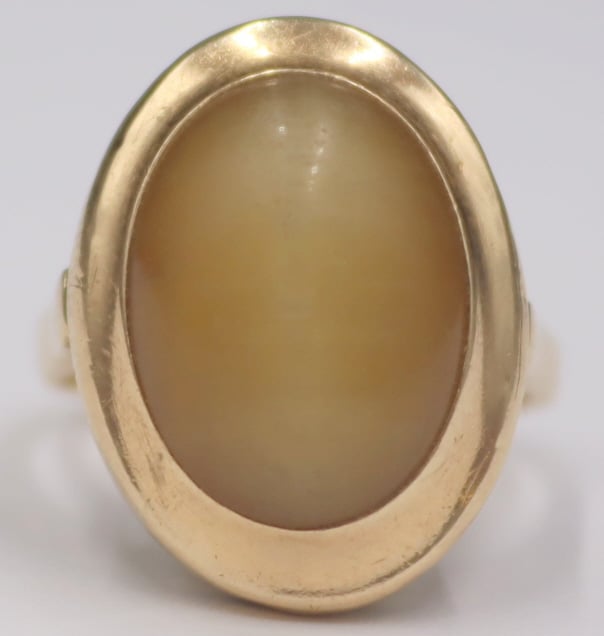 JEWELRY. CAT'S EYE CHRYSOBERYL