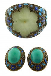 JEWELRY: CHINESE SILVER CLOISO