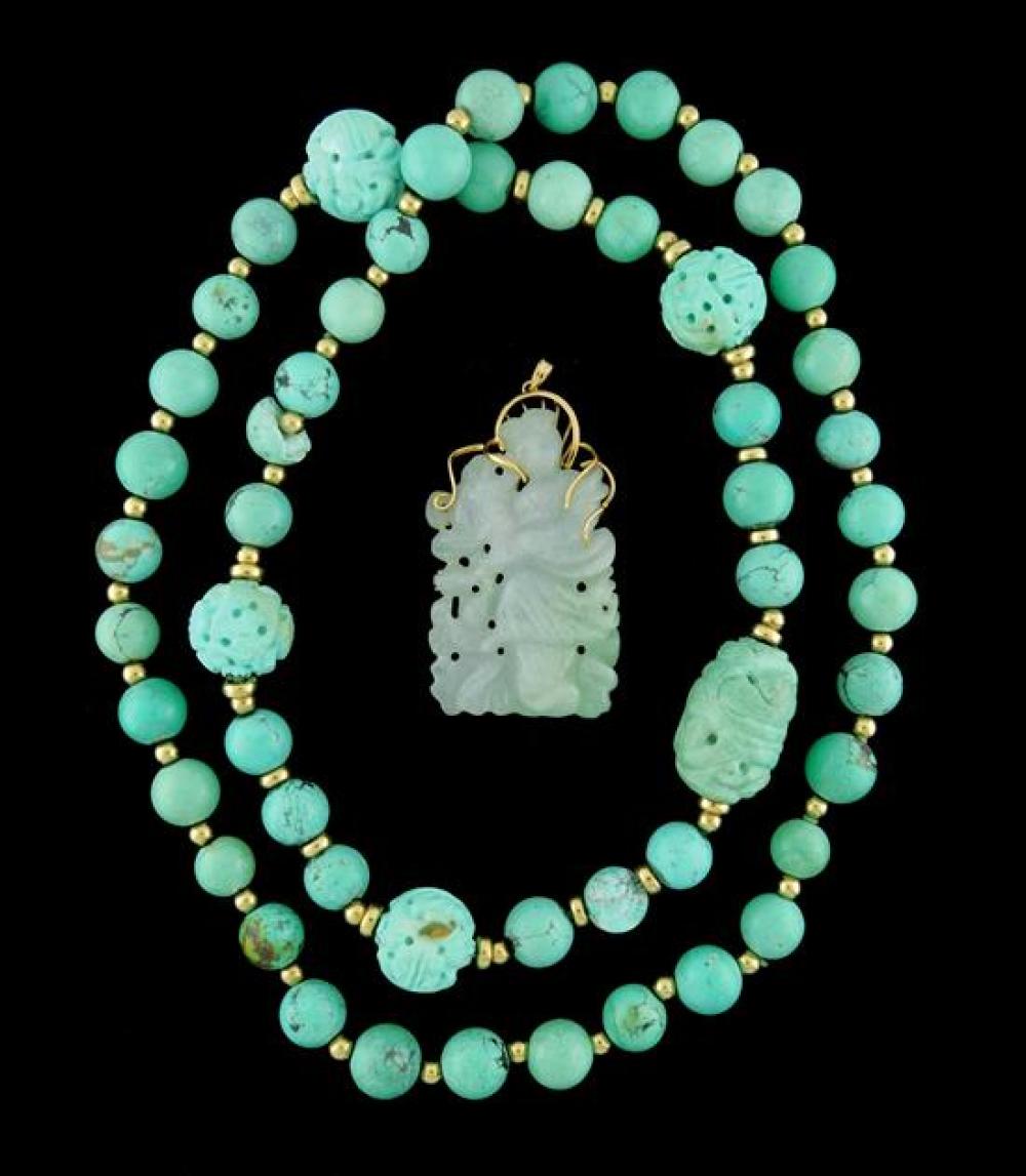 JEWELRY: CHINESE TURQUOISE NECKLACE