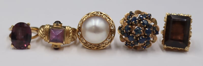 JEWELRY. COLLECTION OF (5) 14KT