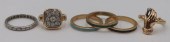 JEWELRY. COLLECTION OF (6) GOL