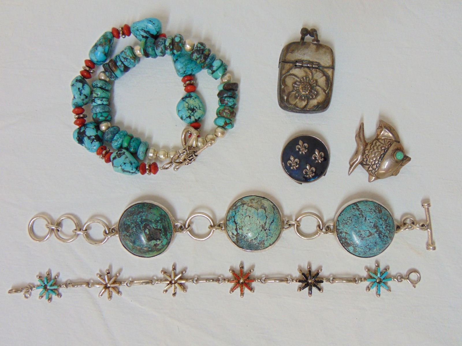 JEWELRY. COLLECTION OF TURQUOISE