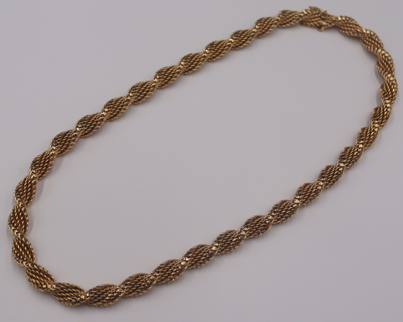 JEWELRY. CONTINENTAL 18KT GOLD ROPE