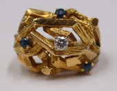 JEWELRY. DANKNER 18KT GOLD SAP