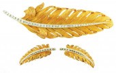 JEWELRY: DIAMOND FEATHER BROOC
