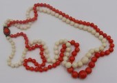 JEWELRY. DOUBLE STRAND CARVED