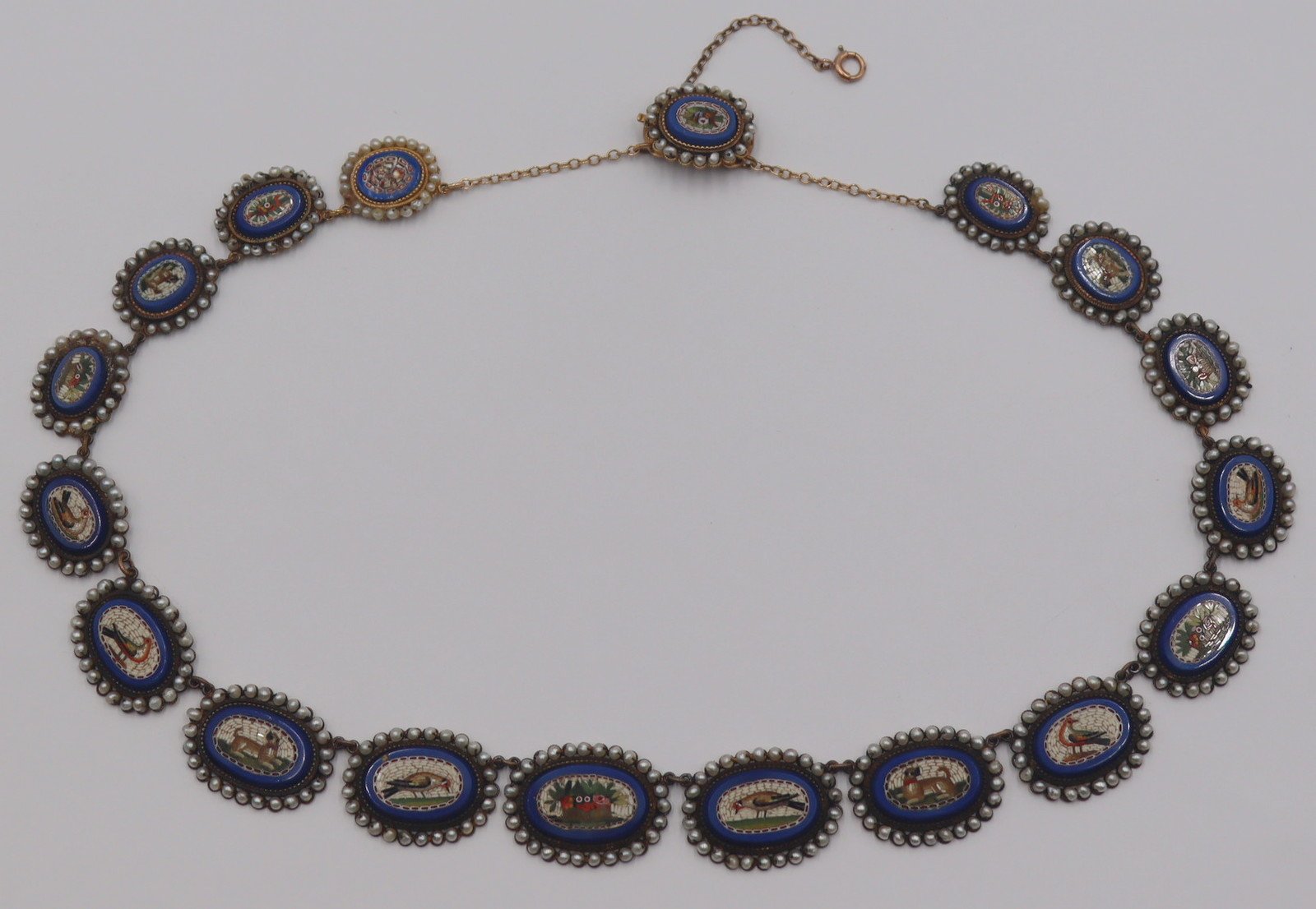 JEWELRY. EARLY 19TH C MICROMOSAIC