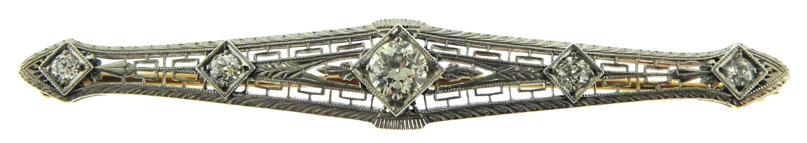 JEWELRY: EDWARDIAN DIAMOND BAR PIN,