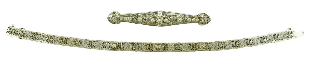 JEWELRY: EDWARDIAN DIAMOND PIN