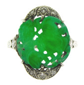 JEWELRY: EDWARDIAN JADE AND DI