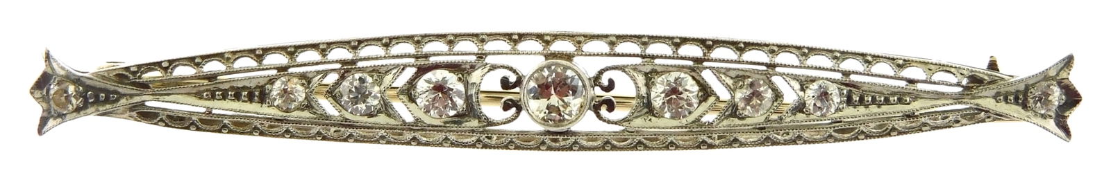JEWELRY: EDWARDIAN PLATINUM DIAMOND