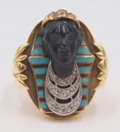 JEWELRY. EGYPTIAN REVIVAL 18KT